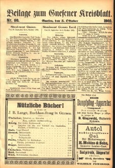 Beilage zum Gnesener Kreisblatt 1902.10.05 Nr80