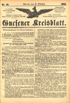 Gnesener Kreisblatt 1902.10.09 Nr81