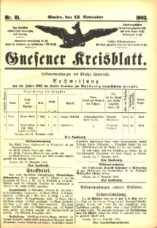 Gnesener Kreisblatt 1902.11.13 Nr91