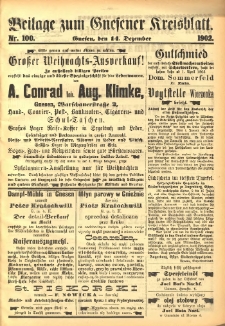 Beilage zum Gnesener Kreisblatt 1902.12.14 Nr100