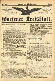 Gnesener Kreisblatt 1903.02.22 Nr16