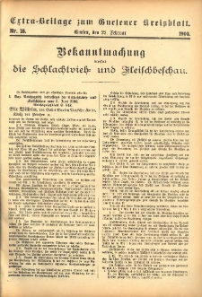 Extra-Beilage zum Gnesener Kreisblatt 1903.02.22 Nr16