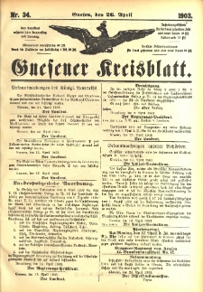Gnesener Kreisblatt 1903.04.26 Nr34