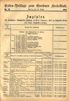 Beilage zum Gnesener Kreisblatt 1903.04.26 Nr34