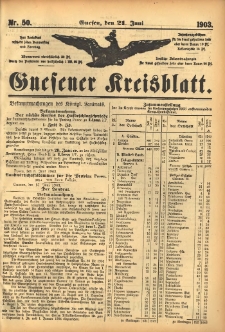 Gnesener Kreisblatt 1903.06.21 Nr50