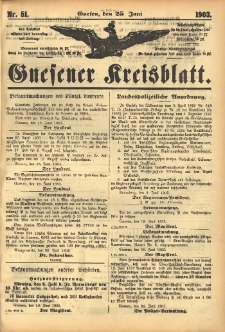 Gnesener Kreisblatt 1903.06.25 Nr51