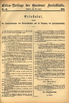 Extra-Beilage des Gnesener Kreisblatts 1903.06.25 Nr51