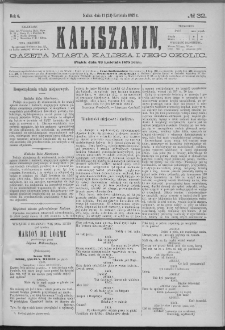 Kaliszanin : gazeta miasta Kalisza i jego okolic