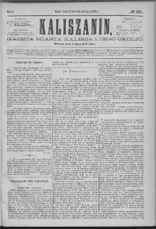 Kaliszanin : gazeta miasta Kalisza i jego okolic