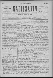 Kaliszanin : gazeta miasta Kalisza i jego okolic