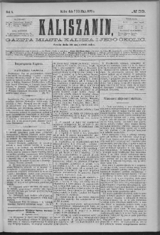 Kaliszanin : gazeta miasta Kalisza i jego okolic