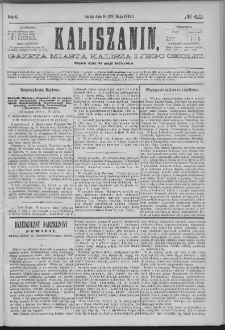 Kaliszanin : gazeta miasta Kalisza i jego okolic