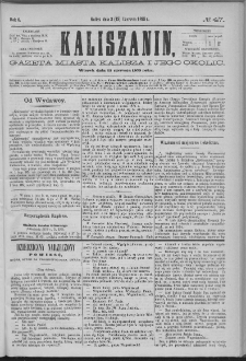 Kaliszanin : gazeta miasta Kalisza i jego okolic