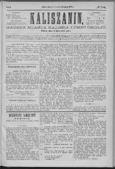 Kaliszanin : gazeta miasta Kalisza i jego okolic