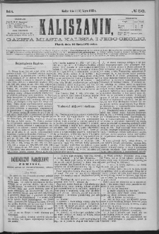 Kaliszanin : gazeta miasta Kalisza i jego okolic