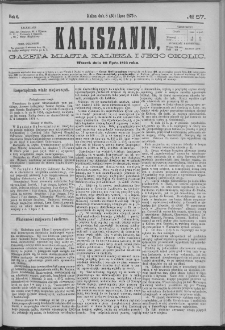 Kaliszanin : gazeta miasta Kalisza i jego okolic