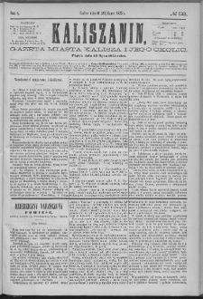 Kaliszanin : gazeta miasta Kalisza i jego okolic