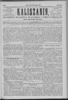Kaliszanin : gazeta miasta Kalisza i jego okolic