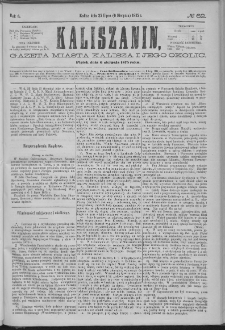 Kaliszanin : gazeta miasta Kalisza i jego okolic