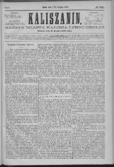 Kaliszanin : gazeta miasta Kalisza i jego okolic