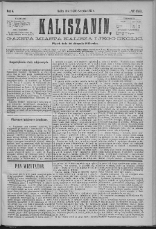 Kaliszanin : gazeta miasta Kalisza i jego okolic