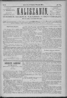 Kaliszanin : gazeta miasta Kalisza i jego okolic