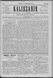 Kaliszanin : gazeta miasta Kalisza i jego okolic