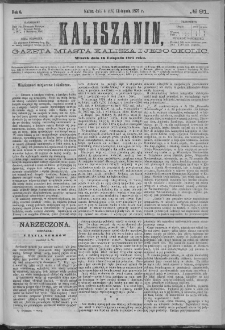 Kaliszanin : gazeta miasta Kalisza i jego okolic