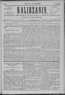 Kaliszanin : gazeta miasta Kalisza i jego okolic