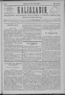 Kaliszanin : gazeta miasta Kalisza i jego okolic