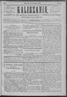 Kaliszanin : gazeta miasta Kalisza i jego okolic