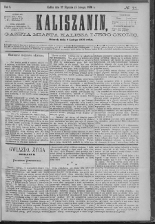 Kaliszanin : gazeta miasta Kalisza i jego okolic