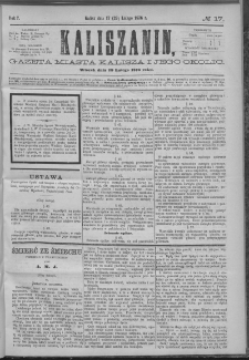 Kaliszanin : gazeta miasta Kalisza i jego okolic