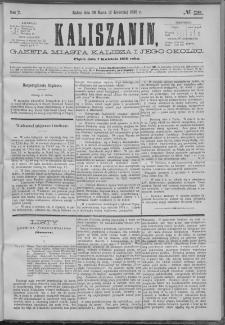 Kaliszanin : gazeta miasta Kalisza i jego okolic