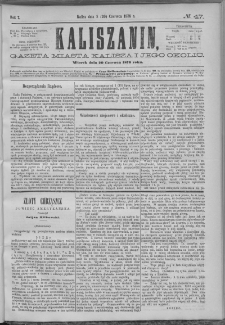 Kaliszanin : gazeta miasta Kalisza i jego okolic