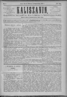 Kaliszanin : gazeta miasta Kalisza i jego okolic