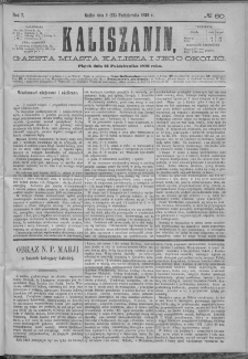 Kaliszanin : gazeta miasta Kalisza i jego okolic