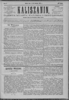 Kaliszanin : gazeta miasta Kalisza i jego okolic