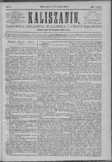 Kaliszanin : gazeta miasta Kalisza i jego okolic