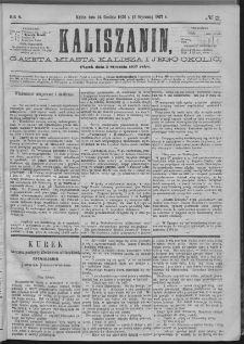 Kaliszanin : gazeta miasta Kalisza i jego okolic