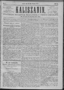 Kaliszanin : gazeta miasta Kalisza i jego okolic