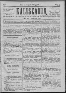 Kaliszanin : gazeta miasta Kalisza i jego okolic