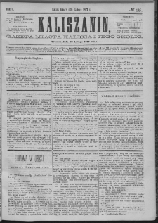 Kaliszanin : gazeta miasta Kalisza i jego okolic