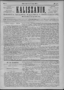 Kaliszanin : gazeta miasta Kalisza i jego okolic