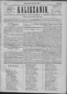 Kaliszanin : gazeta miasta Kalisza i jego okolic