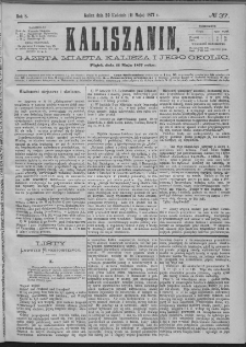 Kaliszanin : gazeta miasta Kalisza i jego okolic