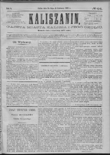 Kaliszanin : gazeta miasta Kalisza i jego okolic