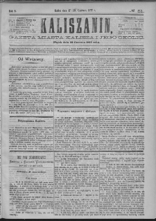 Kaliszanin : gazeta miasta Kalisza i jego okolic