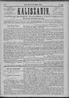 Kaliszanin : gazeta miasta Kalisza i jego okolic