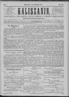 Kaliszanin : gazeta miasta Kalisza i jego okolic